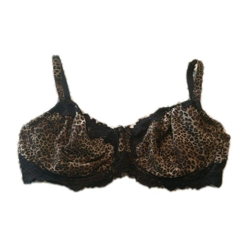 Barely Breezies UltimAir Leopard Print Bra Underwire Women's Size 36D NWT